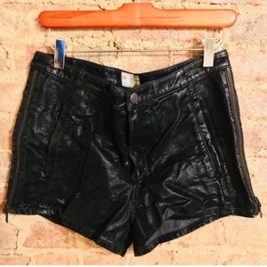 Free People Vegan Leather Shorts